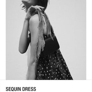 NWT ZARA sequin dress size S runs big